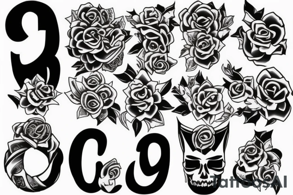 The number 98 for behind ear tattoo idea