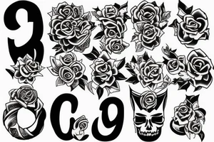 The number 98 for behind ear tattoo idea