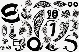 The number 98 for behind ear tattoo idea