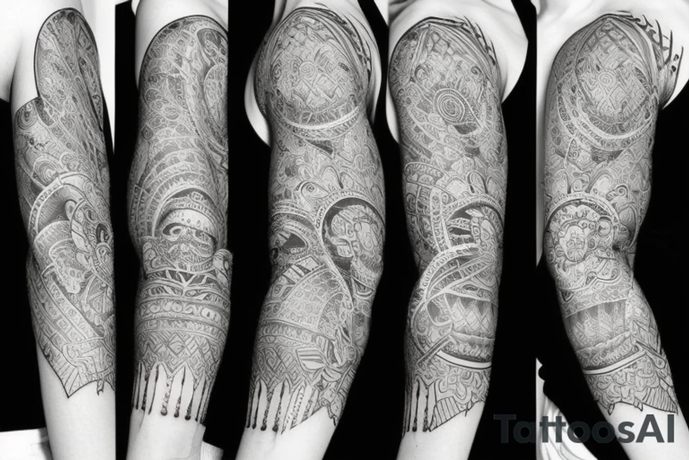 Sleeve tattoo for right arm tattoo idea