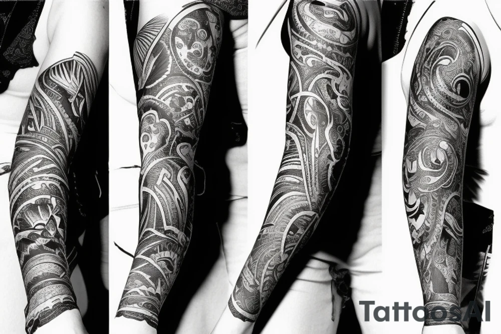 Sleeve tattoo for right arm tattoo idea