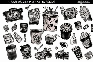 trash polka tattoo idea