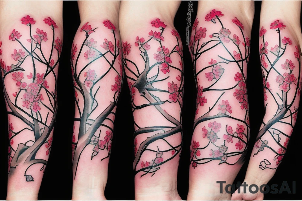 serious cherry blossom tattoo idea