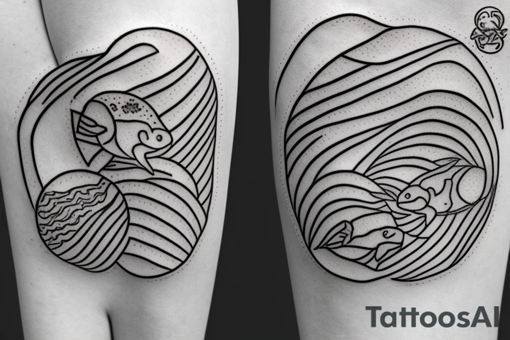 two lost souls swimming in a fishball tattoo idea