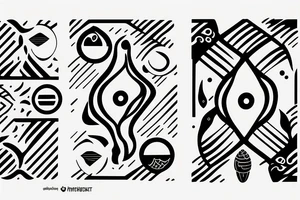 two lost souls swimming in a fishball tattoo idea