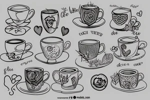 A book and a cup of tea tattoo idea