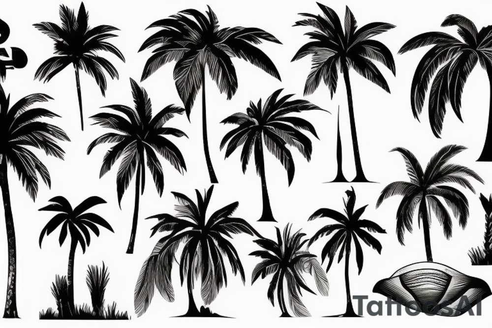 a palm tree tattoo idea