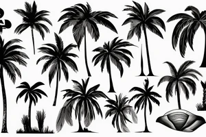 a palm tree tattoo idea