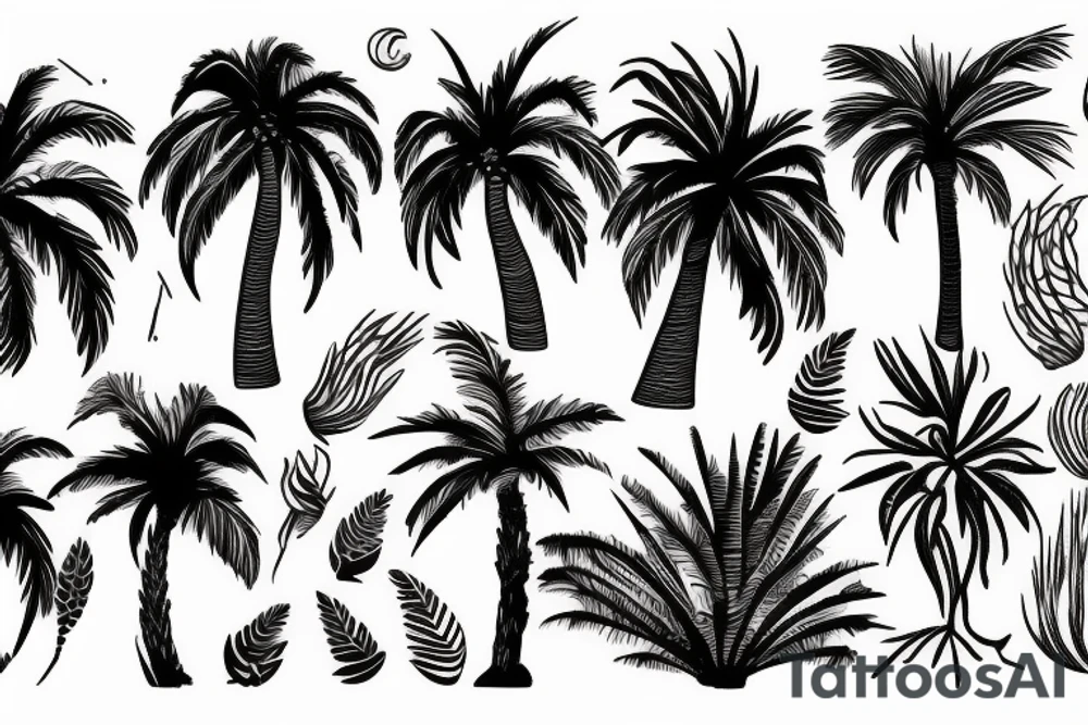 a palm tree tattoo idea