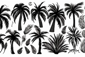 a palm tree tattoo idea