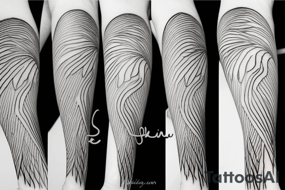 single line minimalist pelican tattoo idea