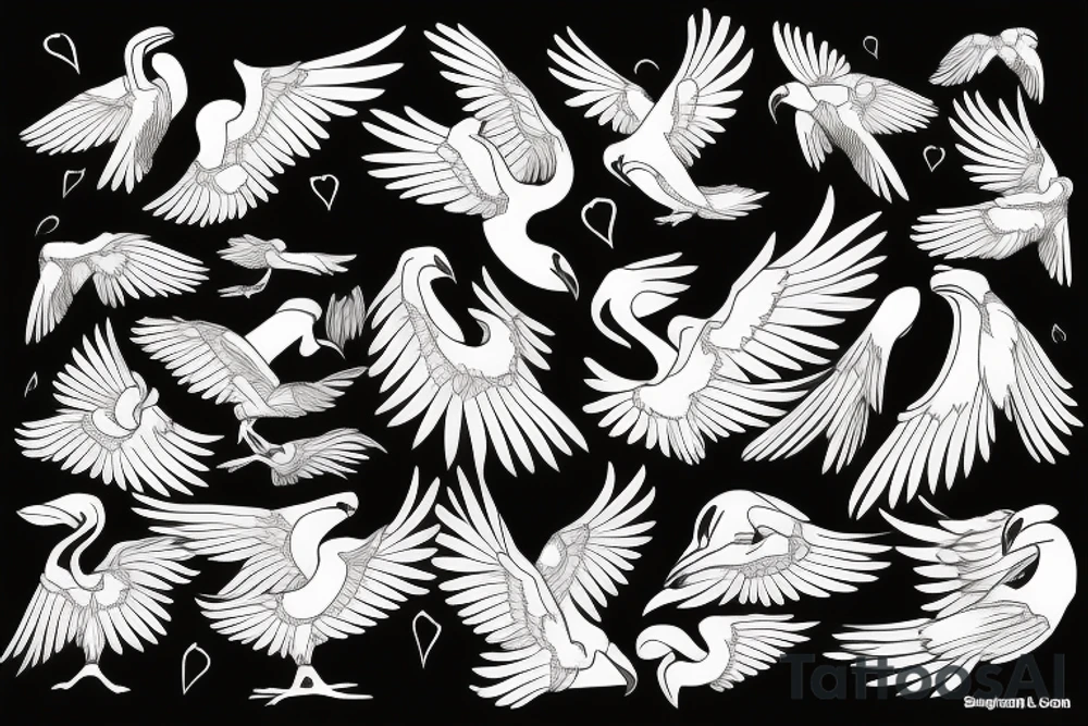 flying pelican tattoo idea