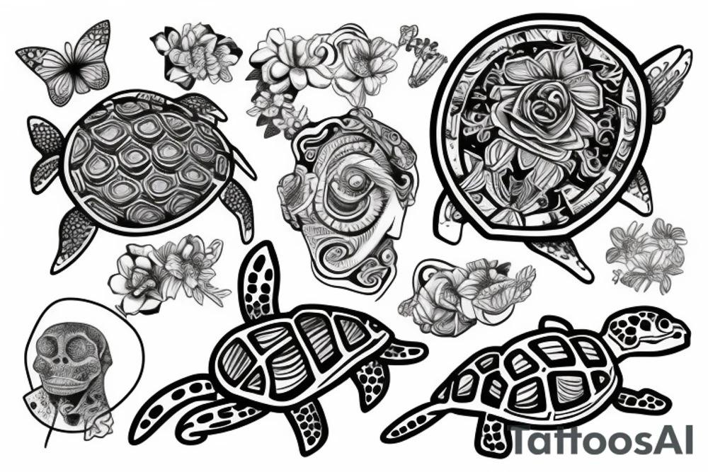 High turtle tattoo idea