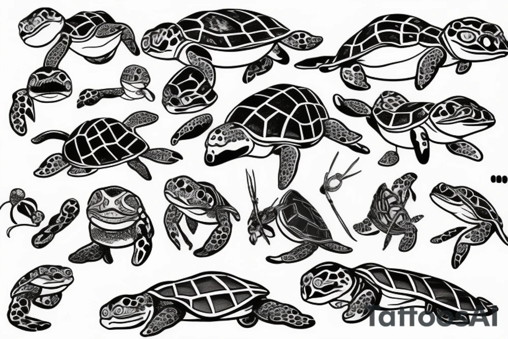 High turtle tattoo idea