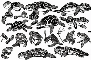 High turtle tattoo idea