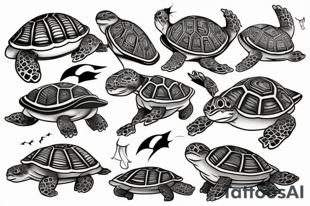 High turtle tattoo idea