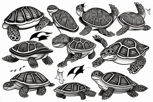 High turtle tattoo idea
