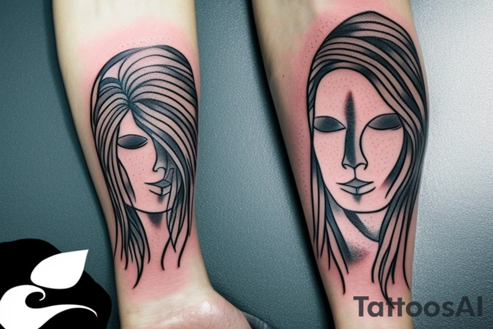 tattoo on the forearm, thoughtful young man, with long hair tattoo idea