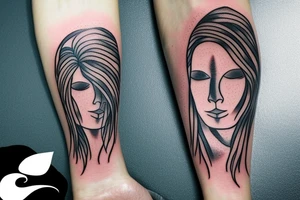 tattoo on the forearm, thoughtful young man, with long hair tattoo idea