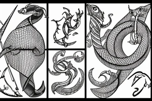 scales, triton, date tattoo idea