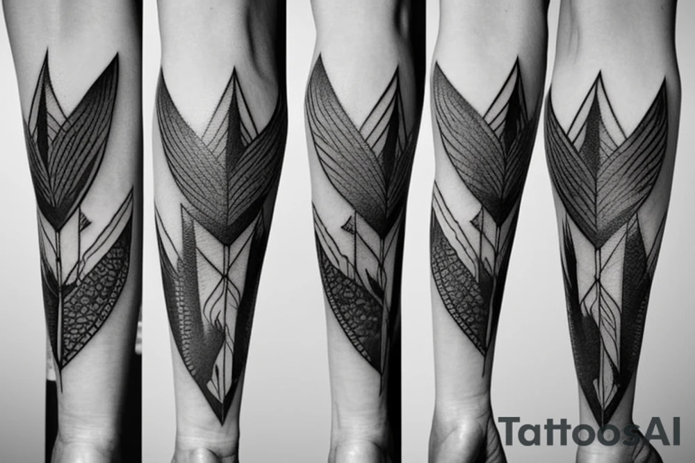 now and arrow tattoo idea
