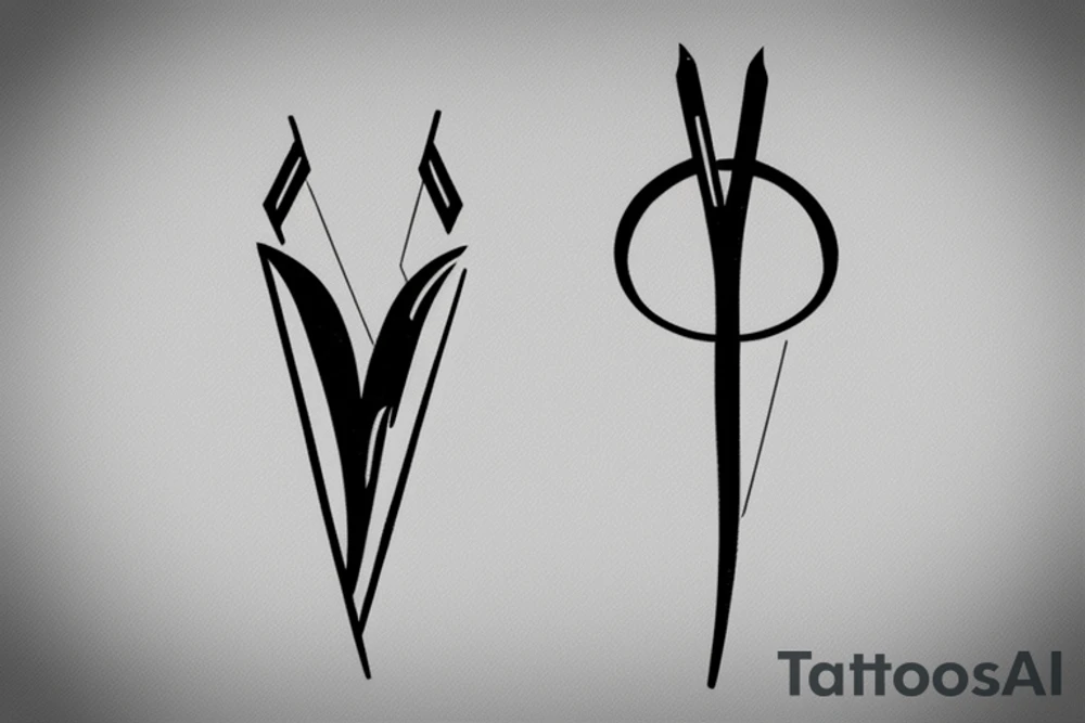 bow and arrow tattoo idea