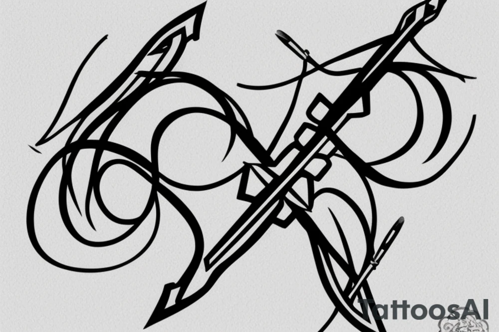 bow and arrow tattoo idea