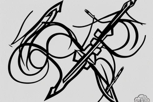 bow and arrow tattoo idea