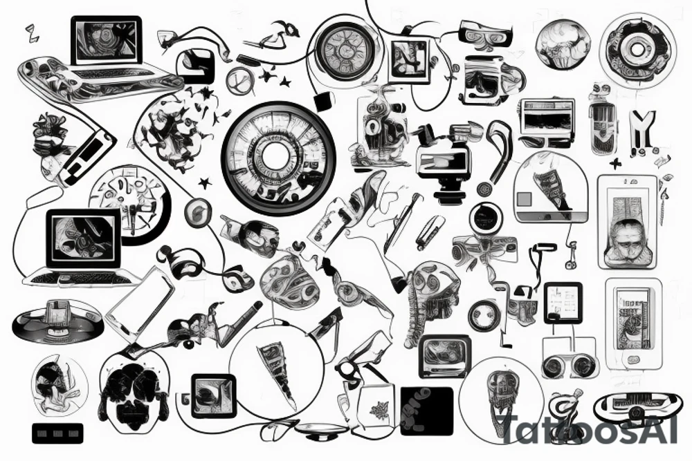 Human Relationship to technology tattoo idea