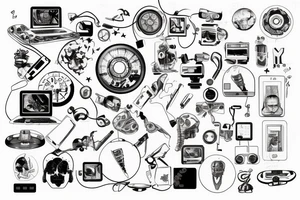 Human Relationship to technology tattoo idea