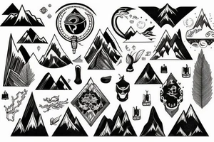 Three mountains tattoo idea