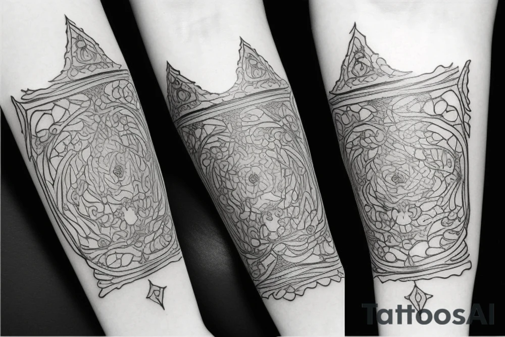 Simple spade design with fine lines tattoo idea