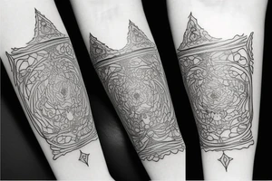 Simple spade design with fine lines tattoo idea