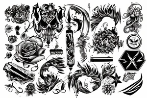 forearm, 4 elements tattoo idea