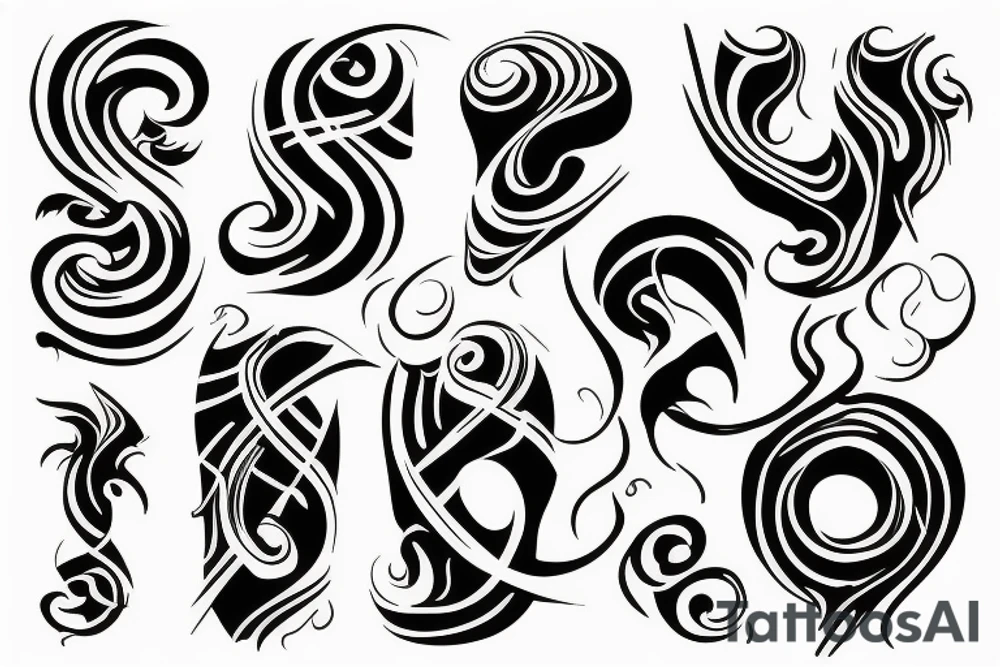 forearm, 4 elements tattoo idea