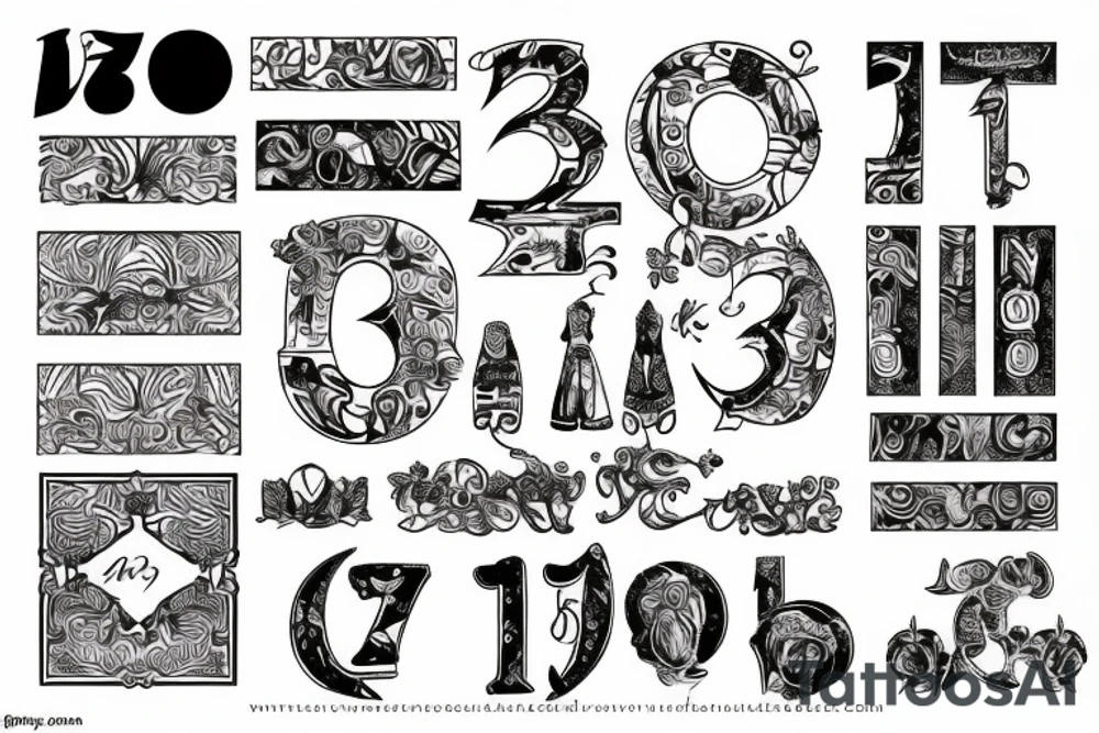 38 in roman numbers tattoo idea