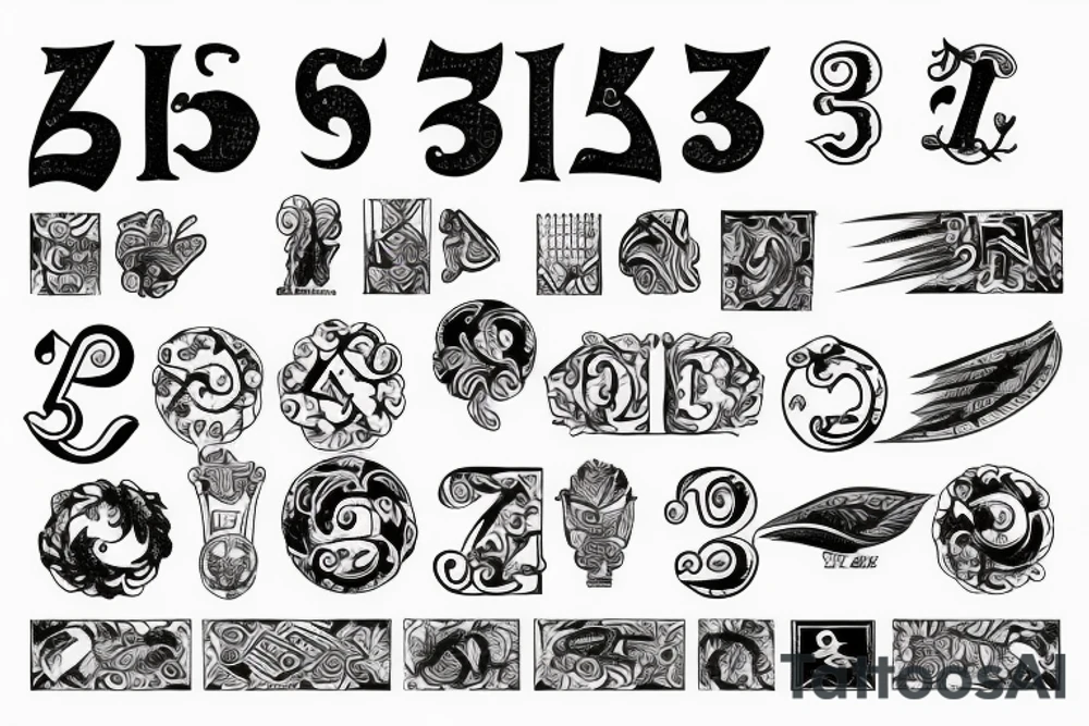 38 in roman numbers tattoo idea