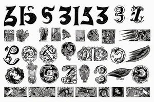 38 in roman numbers tattoo idea