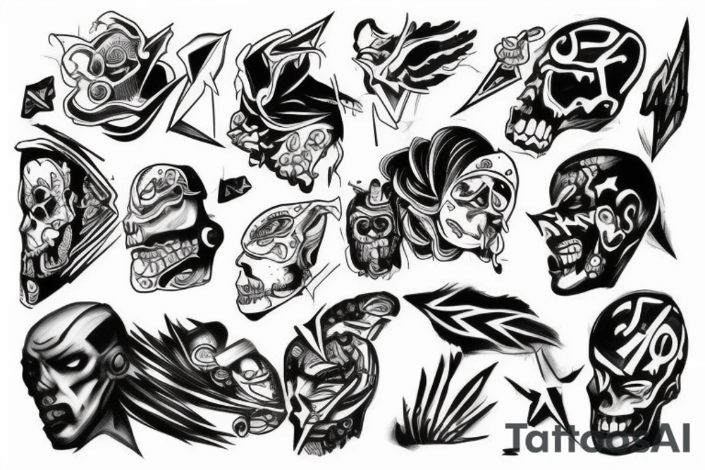 Black, hard, powers, appolon, tattoo idea