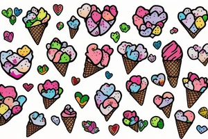 dragons candy ice cream hearts frogs fairy flowers tattoo idea