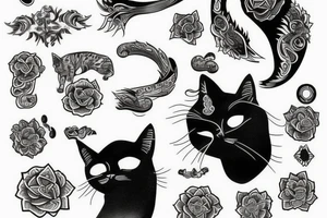 , cat, russia tattoo idea
