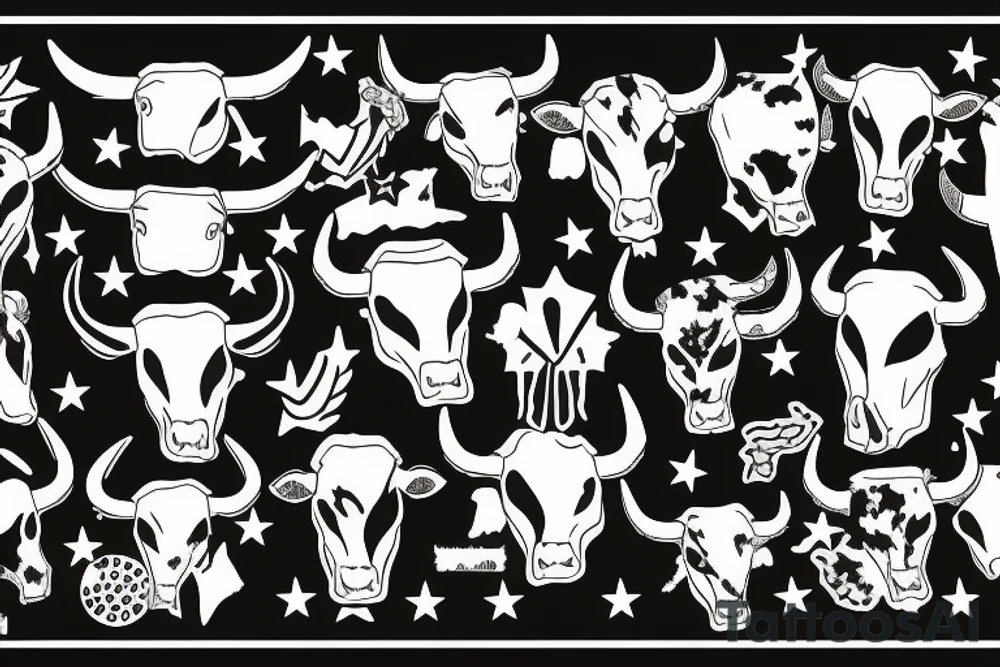 Arizona flag with cow skull tattoo idea