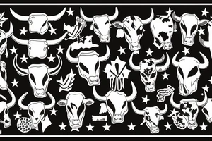 Arizona flag with cow skull tattoo idea