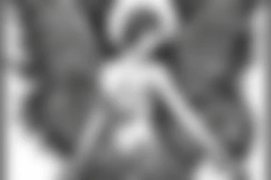 Mythology angel with sun rays from the sky tattoo idea