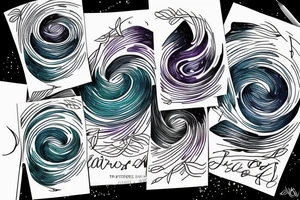 an abstract of the line “ I want auroras and sad prose” from the lakes by taylor swift tattoo idea