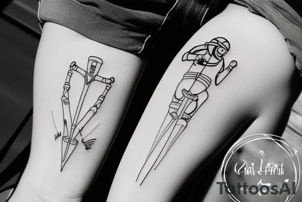a skier tattoo idea