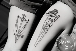 a skier tattoo idea