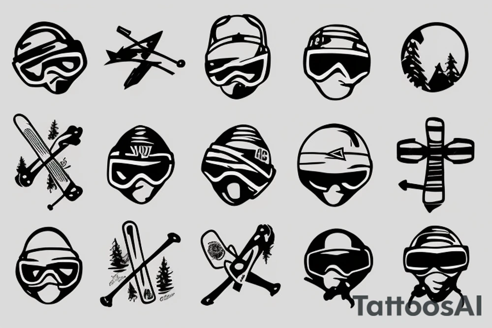 a skier tattoo idea