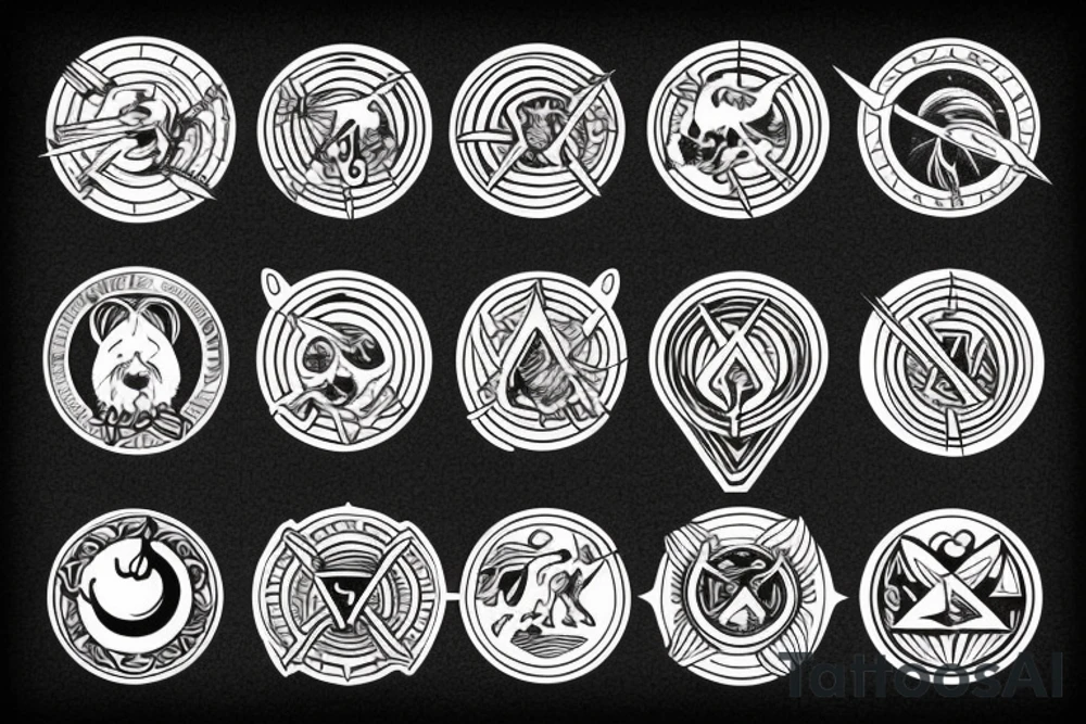 Saturn symbol with a goat tattoo idea