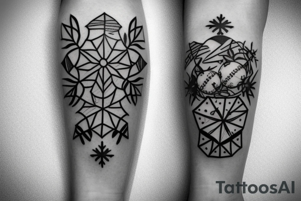 cover the whole left arm.
2 seasons one with summer beach waves surfboard and one winter with skis snowflake also add a soccer ball tattoo idea